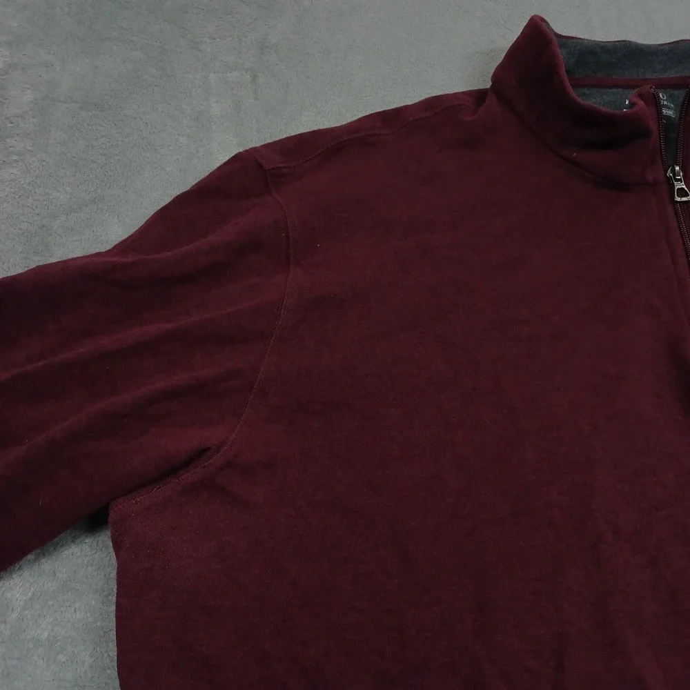 Polo‎ Ralph Lauren Sweater Mens 2XLT Red 1/4 Zip Pullover Preppy